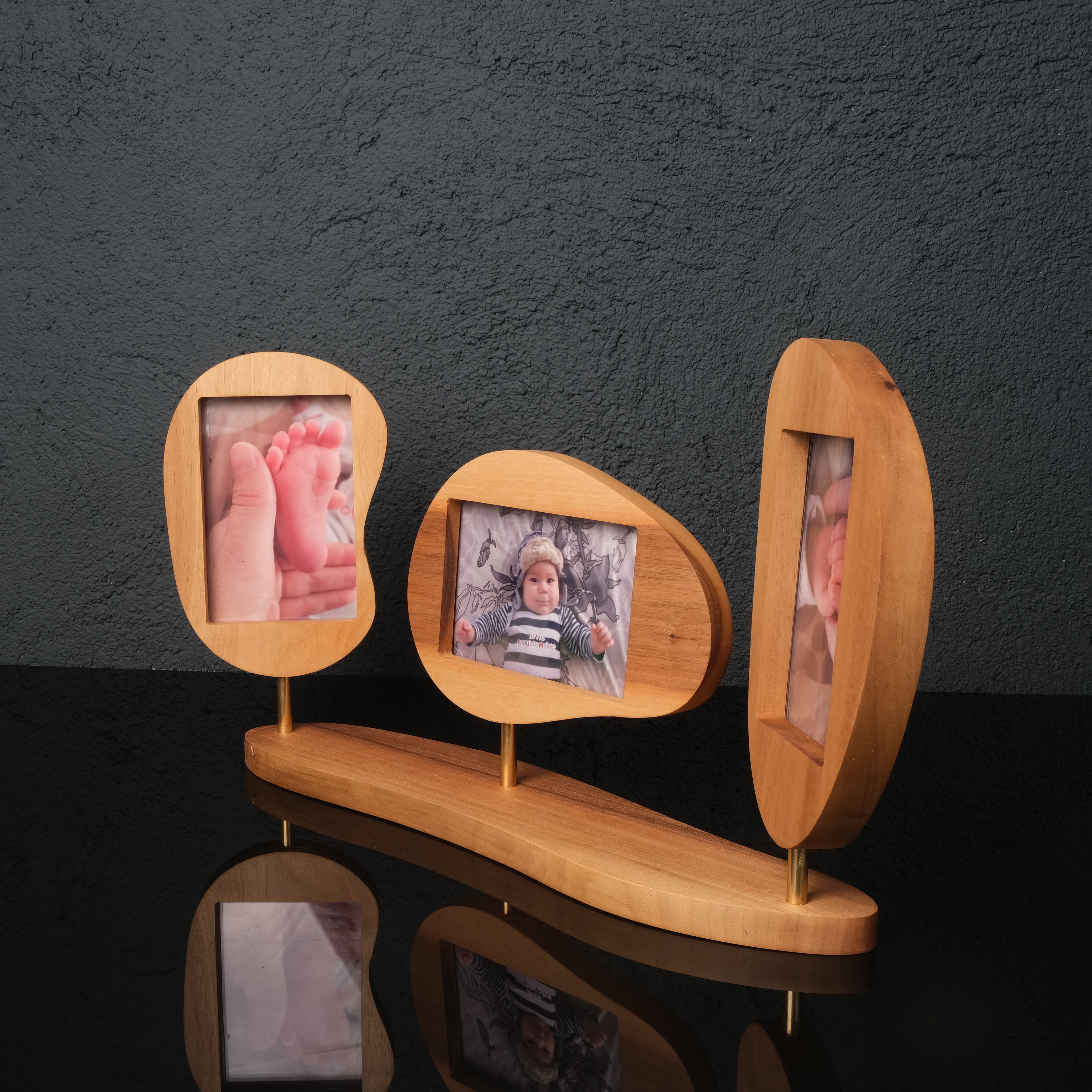 Niche Ceviz & Pirinç Fotoğraf Çerçevesi – Solo, Duo, Trio