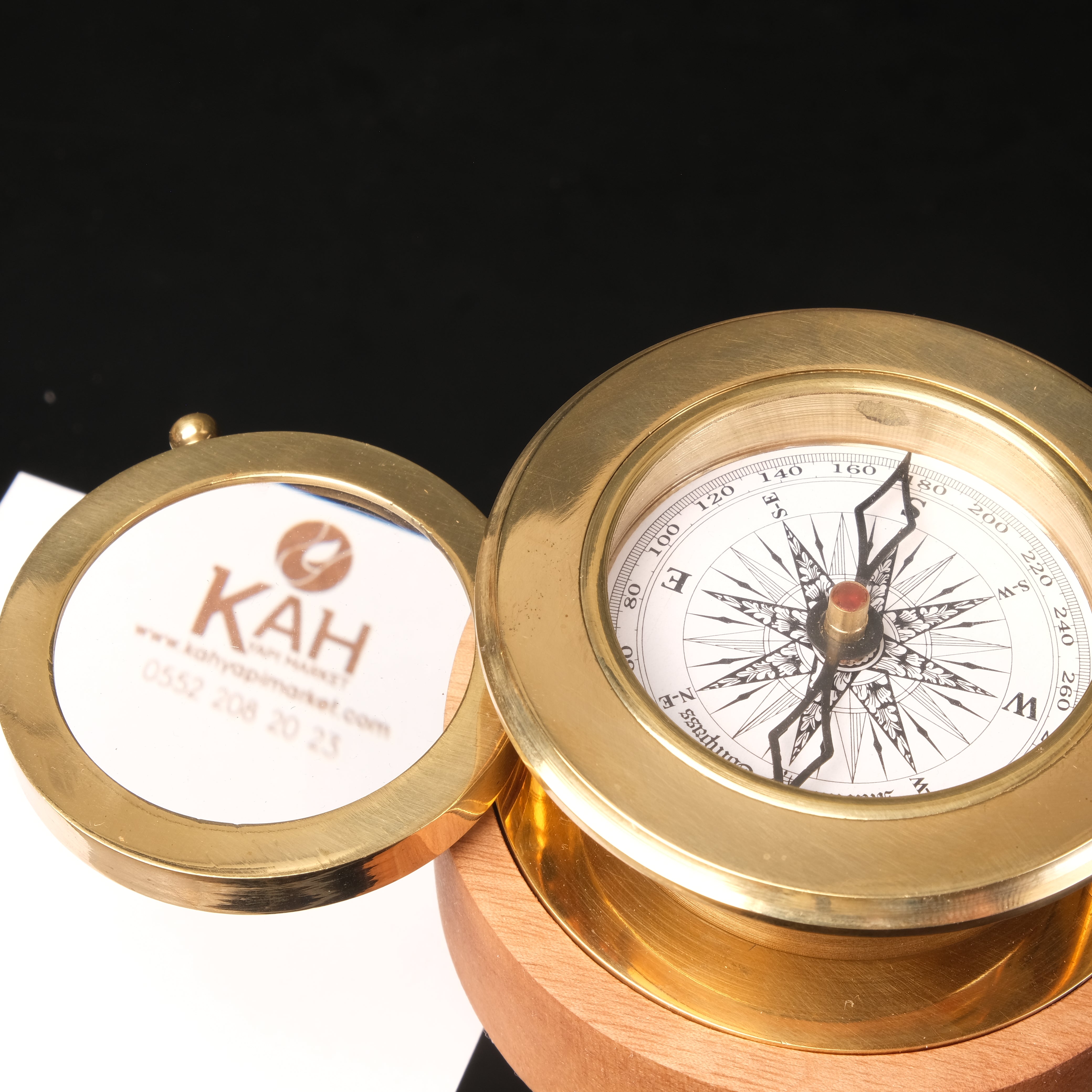 Triarch Solid Wood & Brass Desk Set – Prestigious Office Accessory