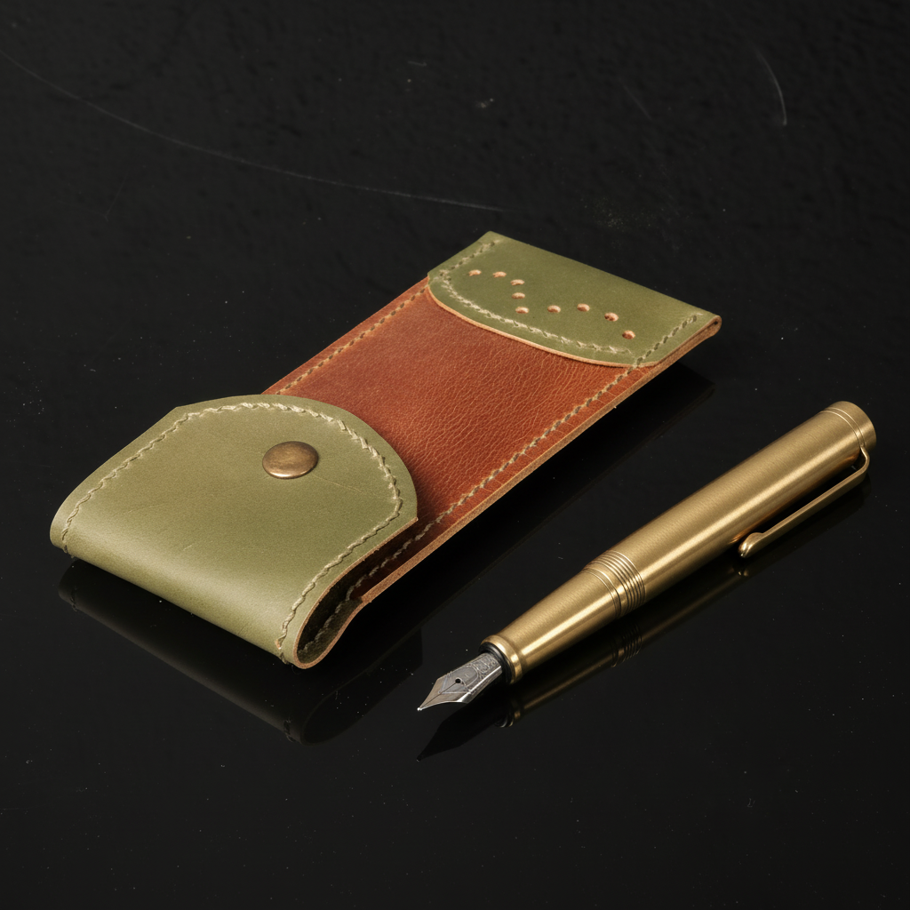 Apsis – Gerçek Deri Kalem Kılıfı | El Dikişi, El İşçiliği