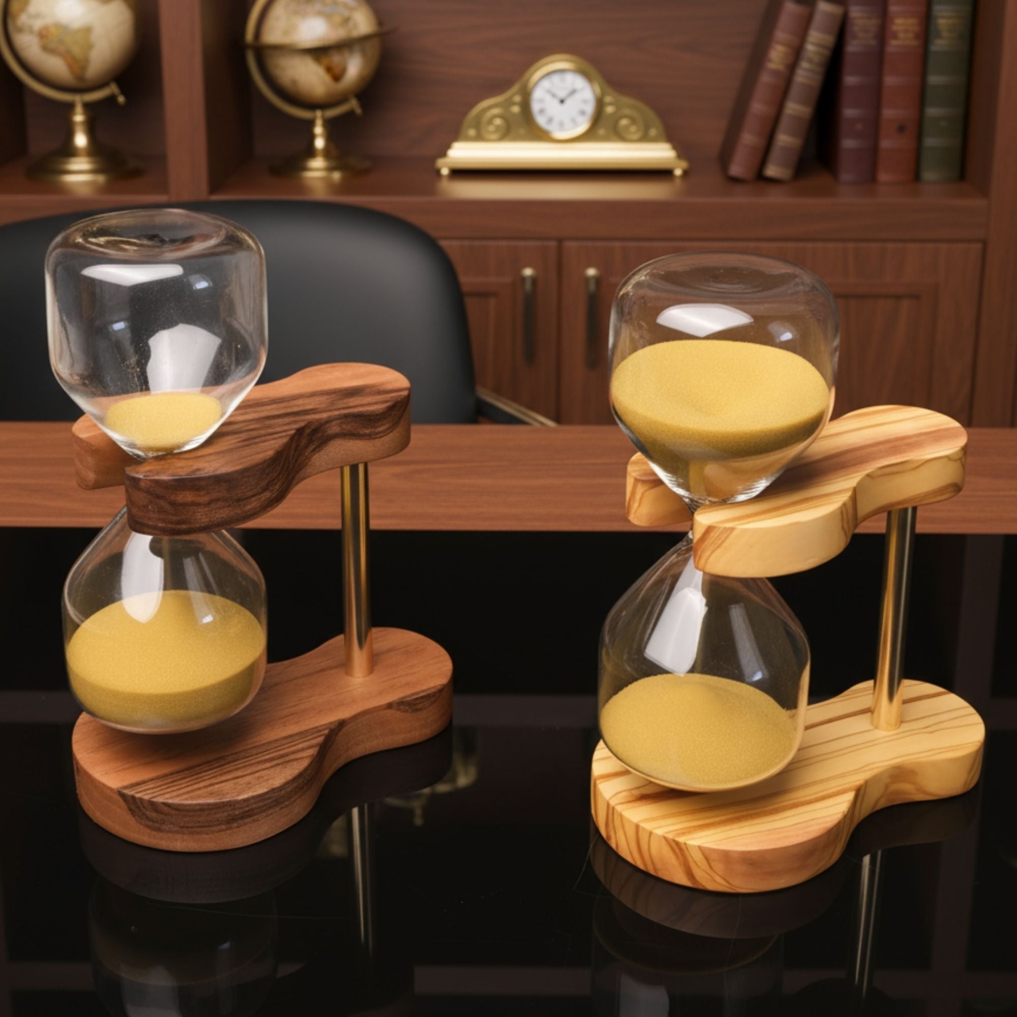 ASYMMETRIC WOODEN PEN HOLDER