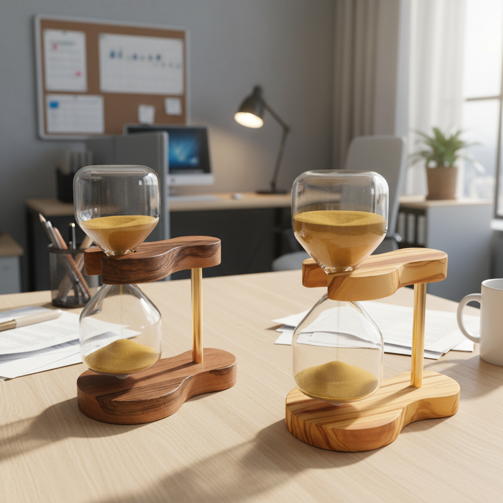 ASYMMETRIC WOODEN PEN HOLDER