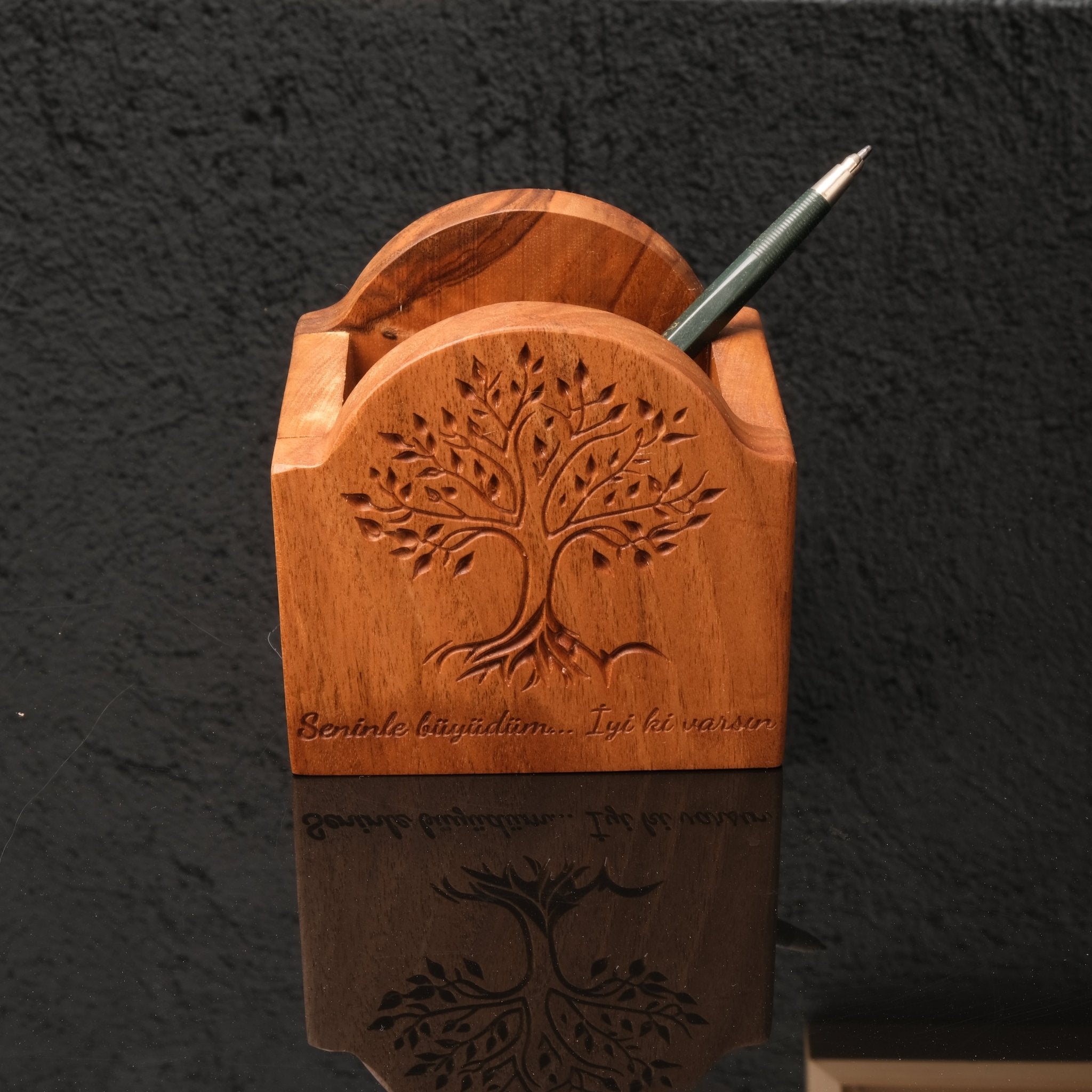 Arboria – Masif Ceviz Ahşap Hediye Kalemlik - Niqbin Office