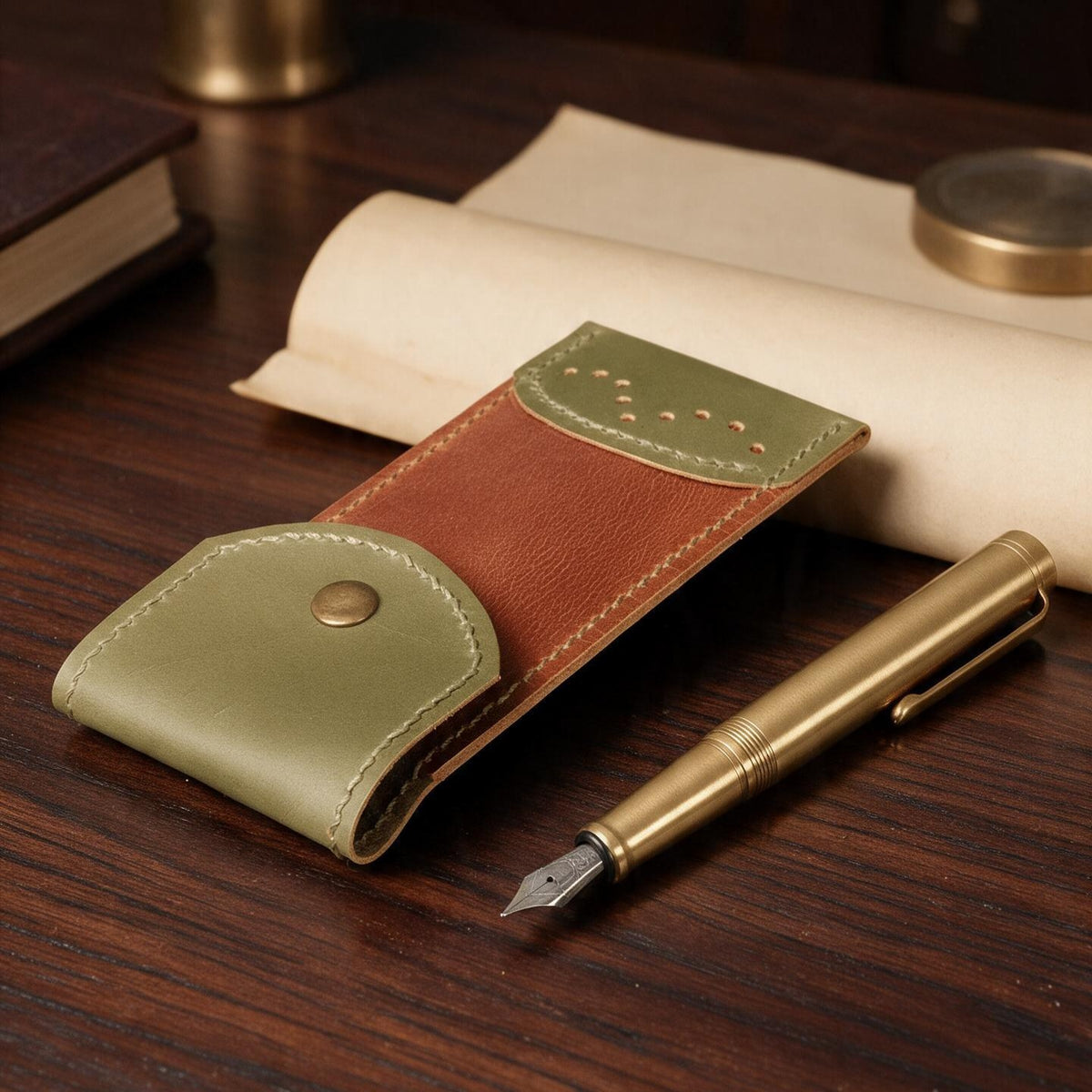 ASYMMETRIC WOODEN PEN HOLDER