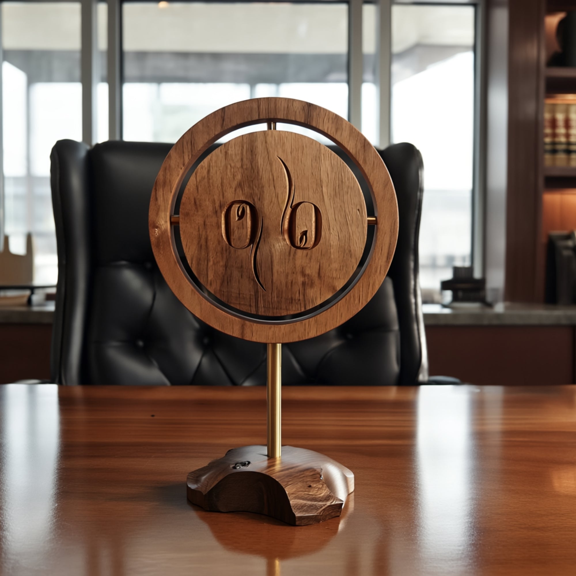 Triarch Prestige Executive Set – 10 Parça El Yapımı Ceviz & Pirinç Yönetici Masa Seti