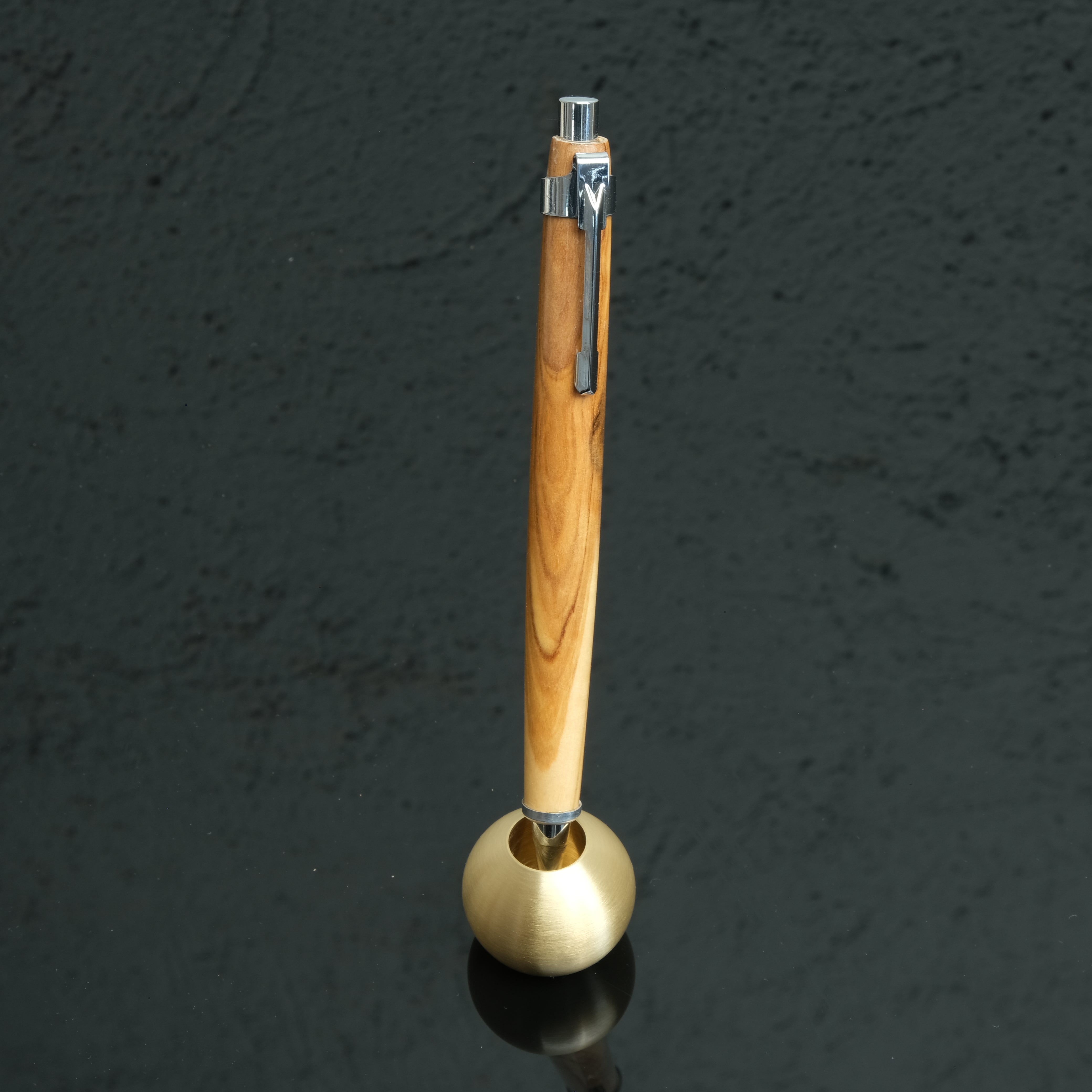 ASYMMETRIC WOODEN PEN HOLDER