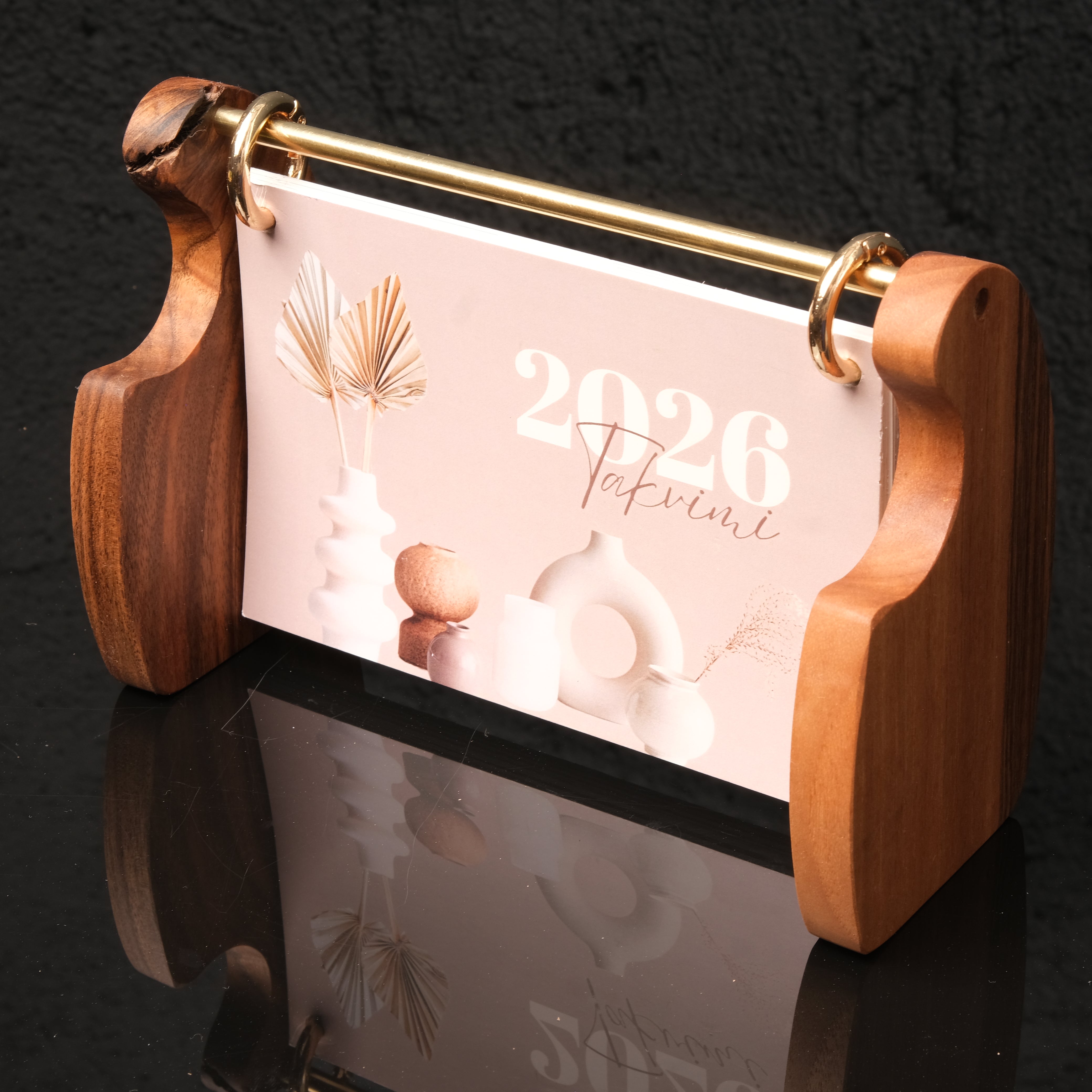 ASYMMETRIC WOODEN PEN HOLDER