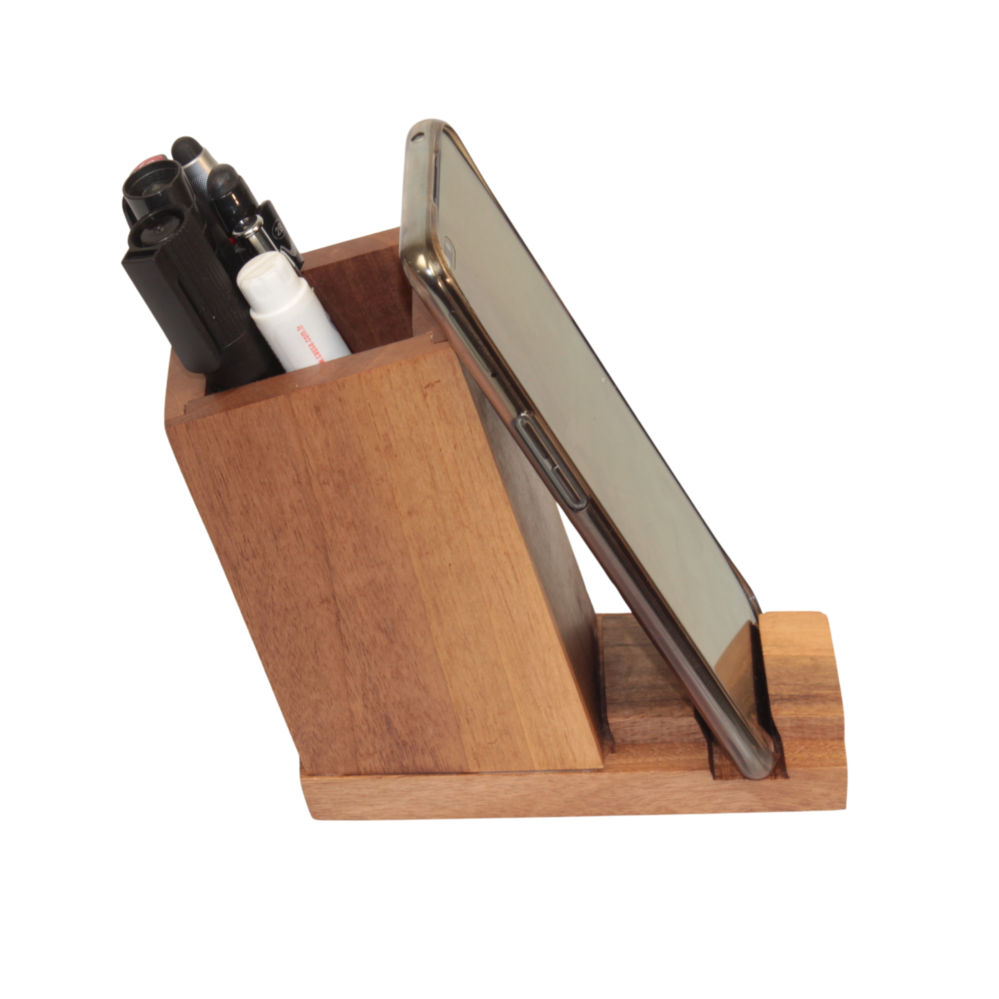 ASYMMETRIC WOODEN PEN HOLDER