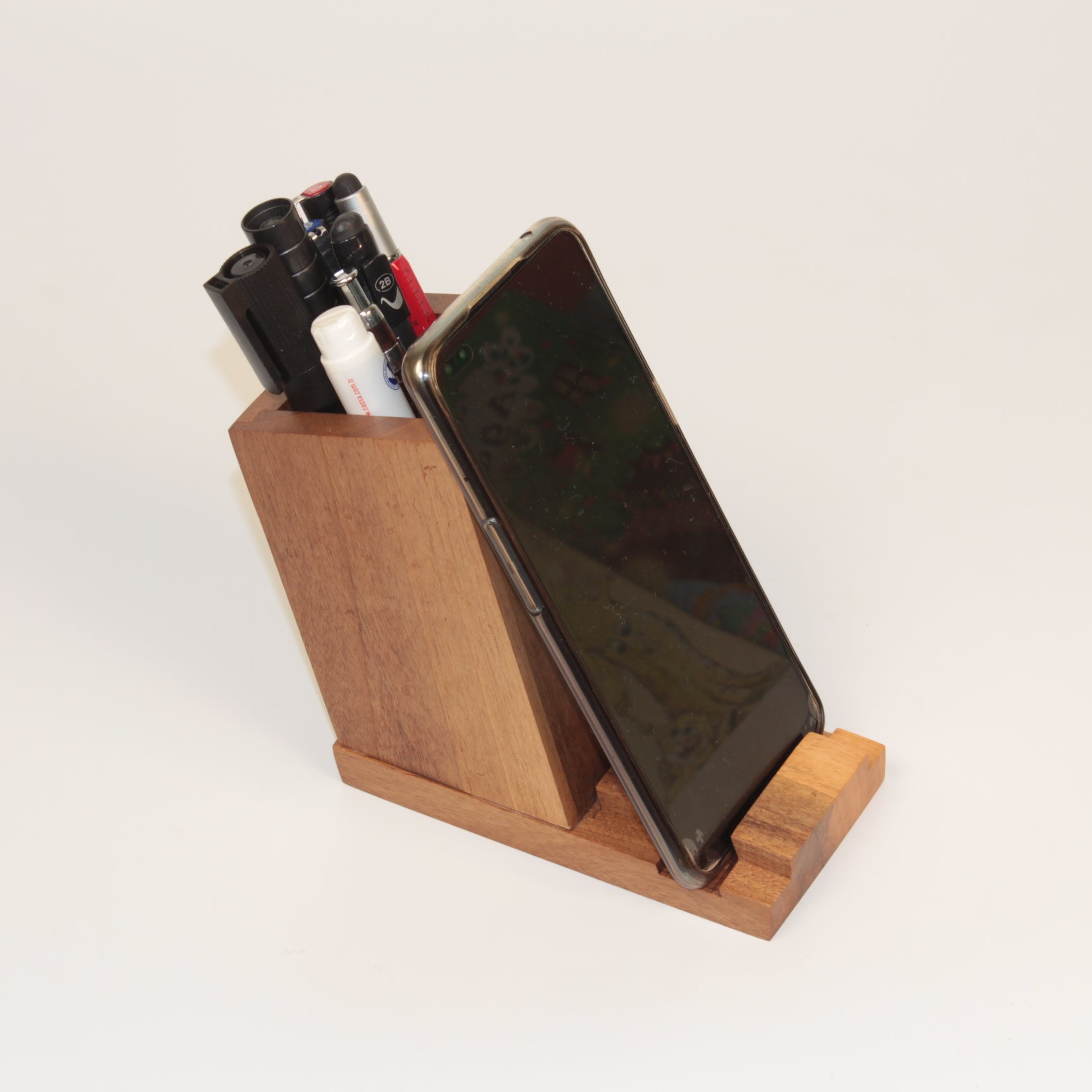 ASYMMETRIC WOODEN PEN HOLDER