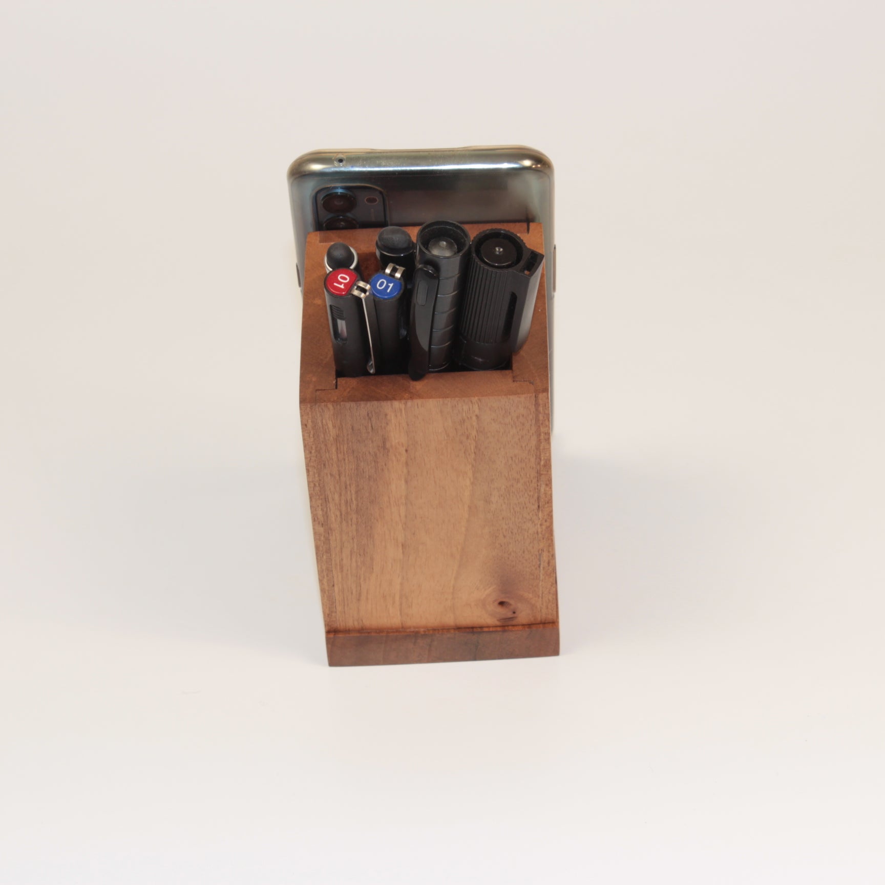 ASYMMETRIC WOODEN PEN HOLDER