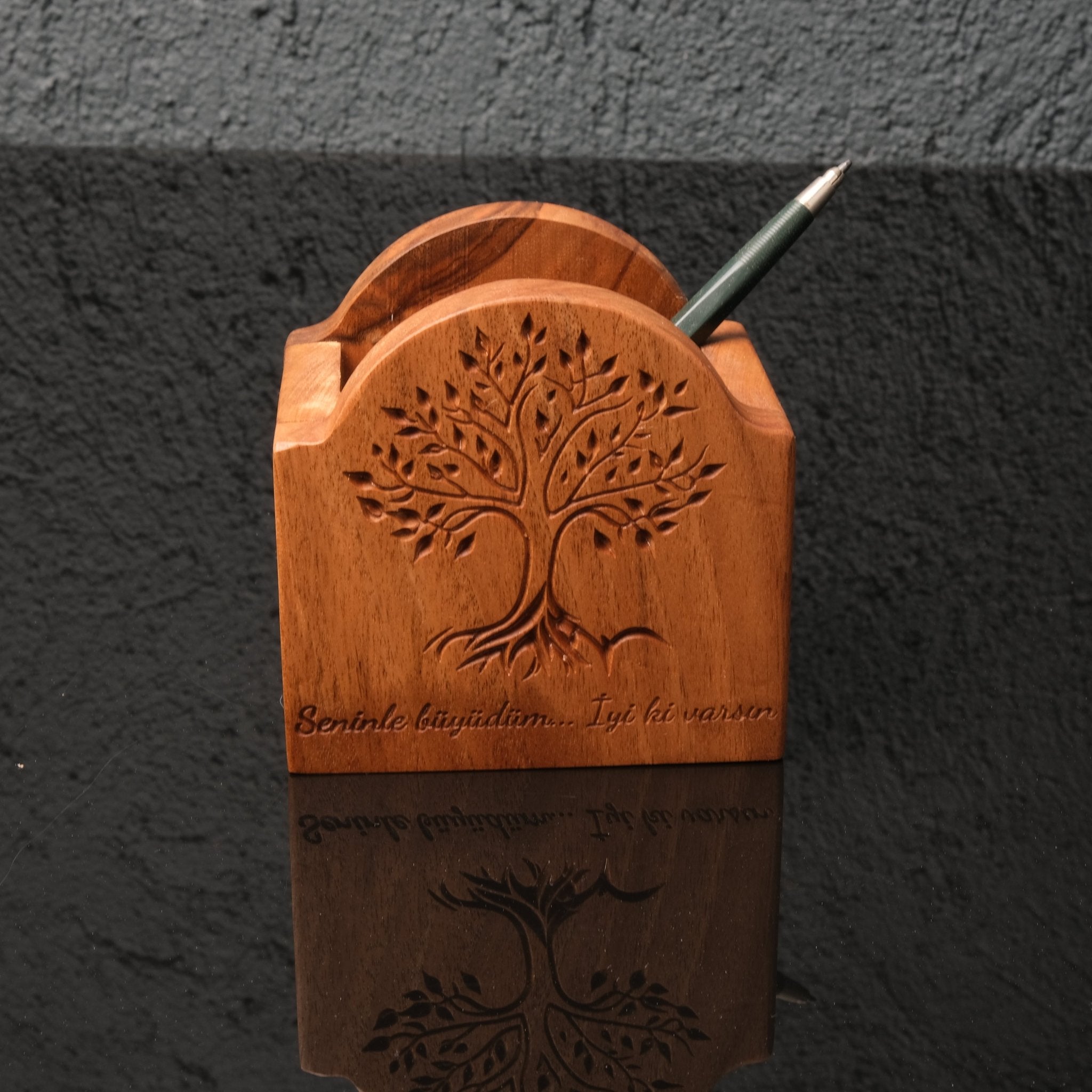 Arboria – Masif Ceviz Ahşap Hediye Kalemlik - Niqbin Office