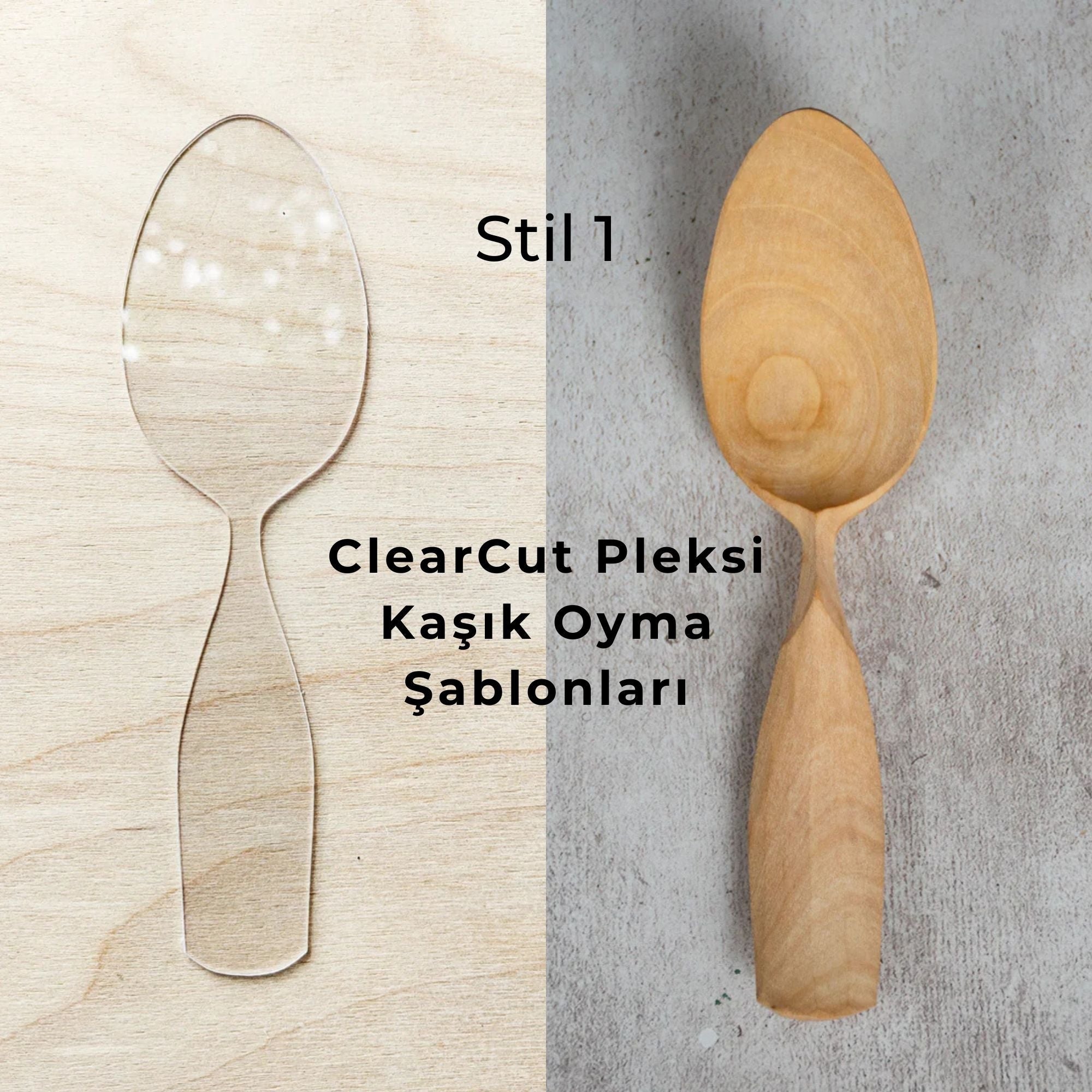 ClearCut Pleksi Kaşık Oyma Şablonu - Niqbin Office