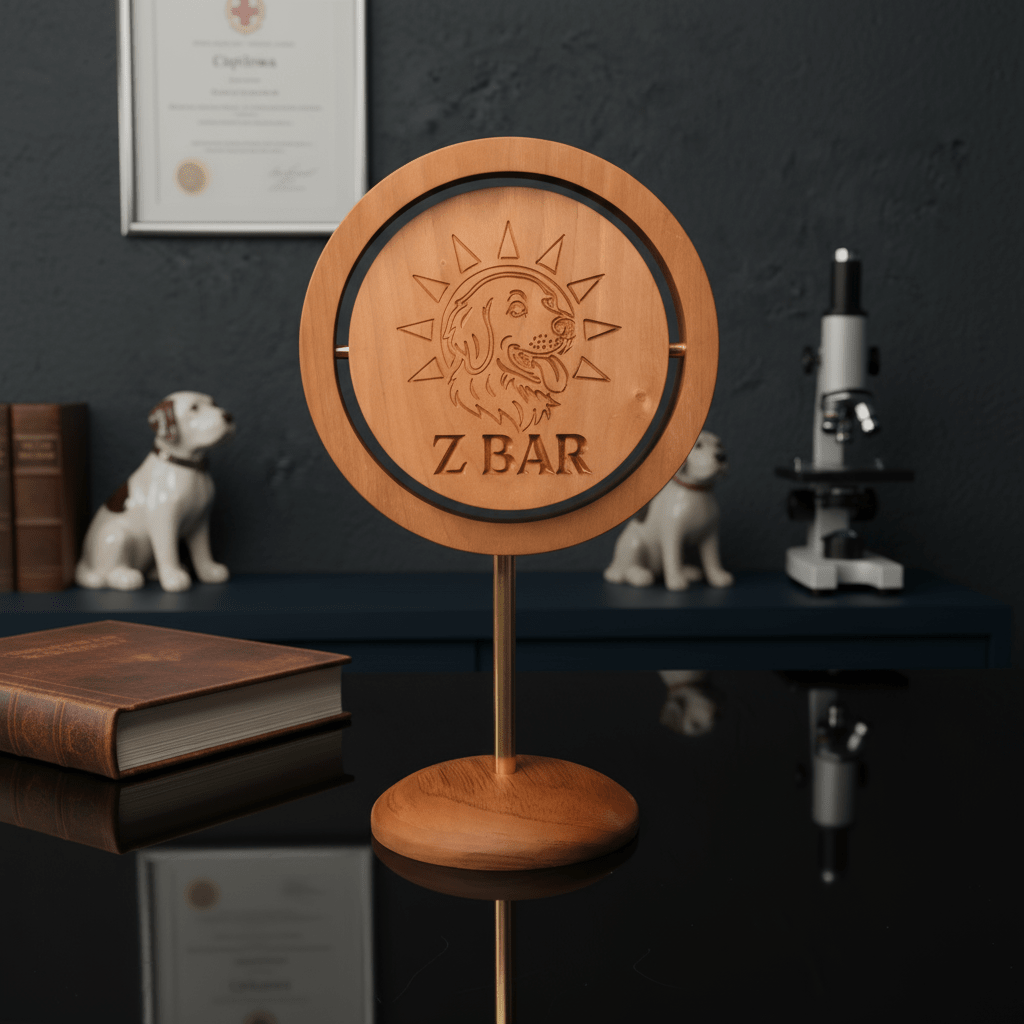 Orbis – Kişiye Özel Döner Masa Objesi (Logo & Motto Tasarımlı) - Niqbin Office