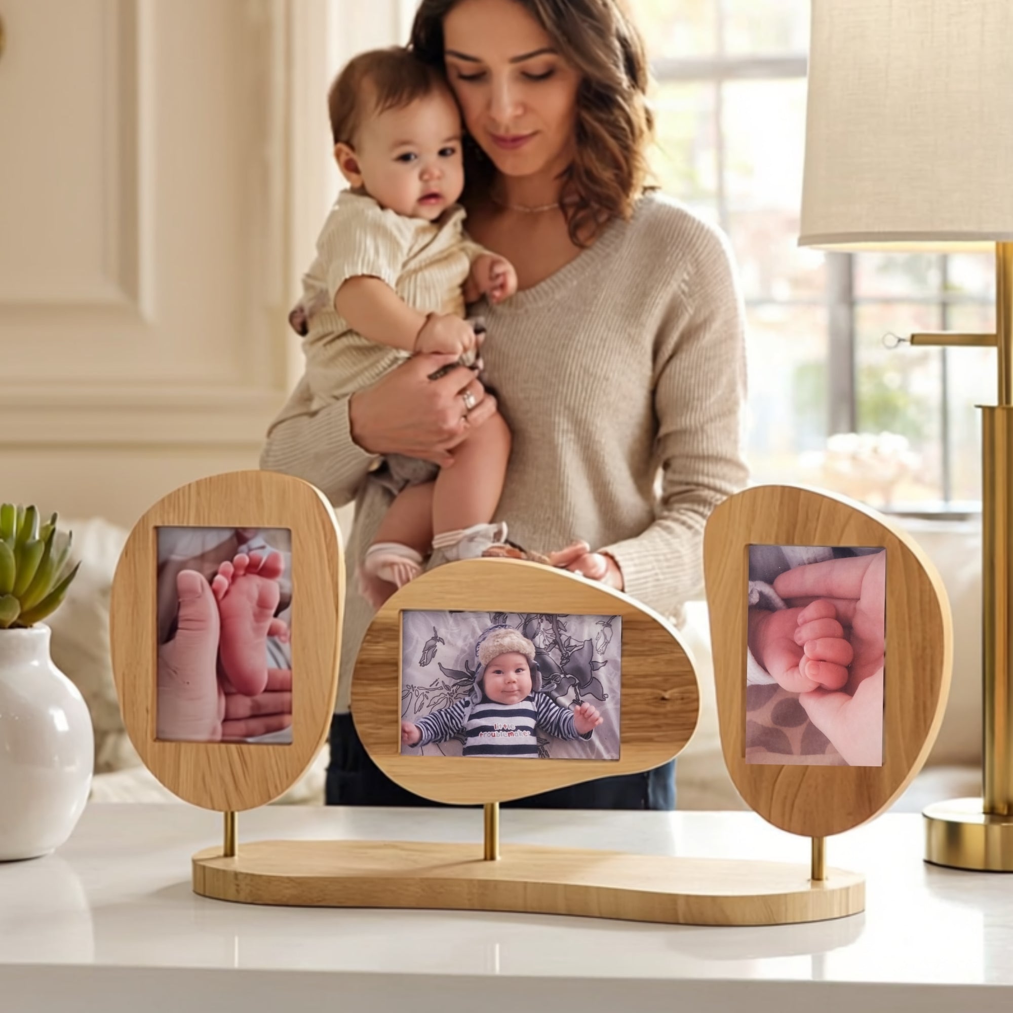 Niche Ceviz & Pirinç Fotoğraf Çerçevesi – Solo, Duo, Trio